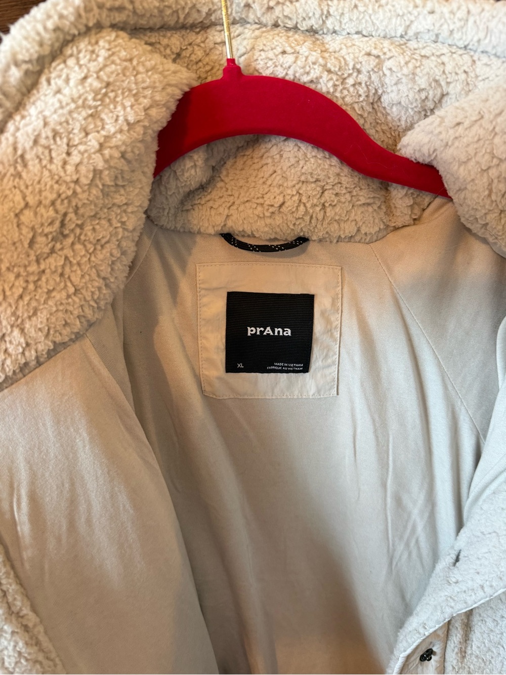 Prana Cream Sherpa Puffer Jacket - Picture 2 of 4